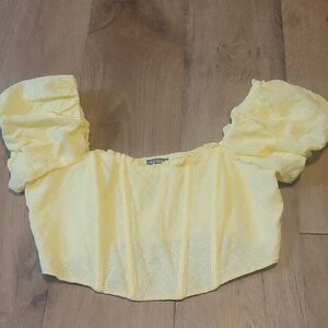 Wild Fable Yellow Crop Top Size Medium